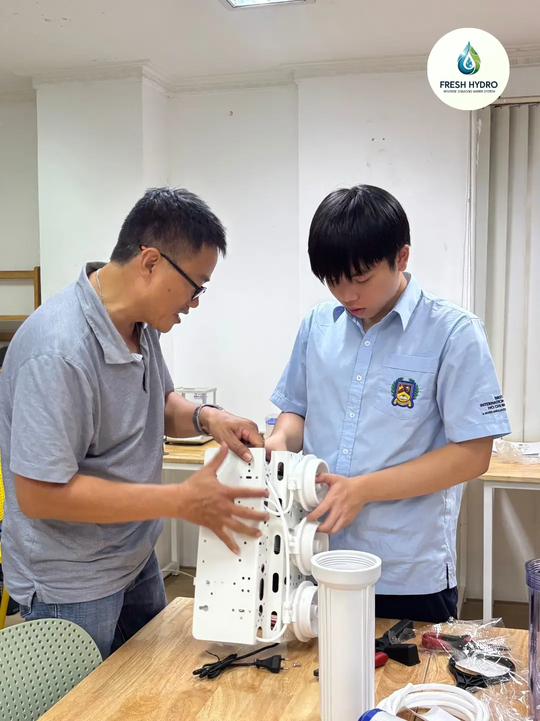 Hình ảnh minh hoạ hệ thống RO và quá trình lắp đặt